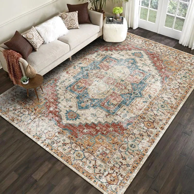 Navak Carpet Retro Europe Persia Style Carpet Living Room Sofa Bedroom Study Kitchen Entrance Door Mat Non-slip Cartoon Home Decoration Rug