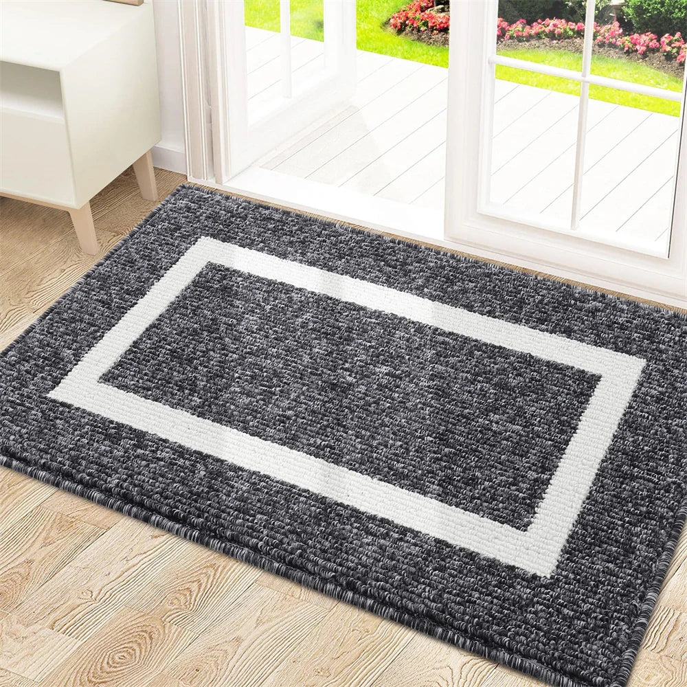 Navak Carpet Olanly Door Mat Dirt Resistant Entrance Foot Mat Outdoor Soft Kitchen Rug Non-Slip Floor Carpet Absorbent House Welcome Doormat