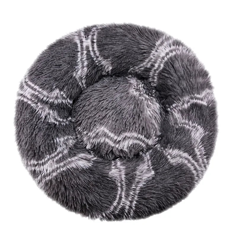 Navak Carpet  40-90cm Round Pet Bed for Large Dog Bed Super Soft Cat Bed Long Plush Dog House for Medium Dog House Winter Warm Sleeping