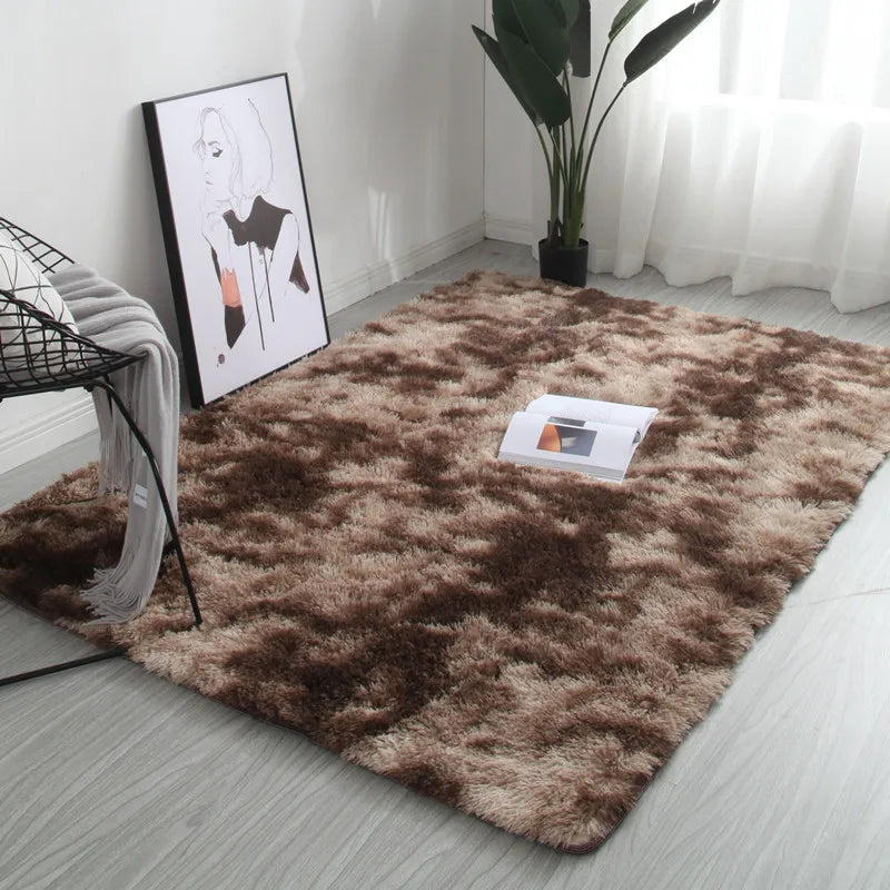 Navak Carpet Furry Carpet Living Room Mat Modern Bedroom Nordic Style Decoration Carpet Large Size Black Gray White Non Slip Children's Rugs