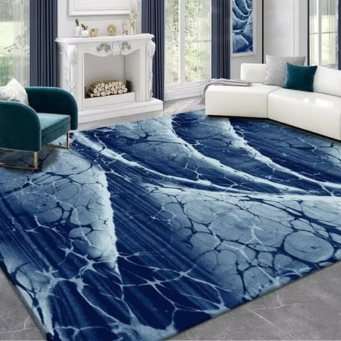 Navak Carpet modern abstract ink painting living room large area crystal velvet carpet Light luxury simple bedroom sofa non-slip rug