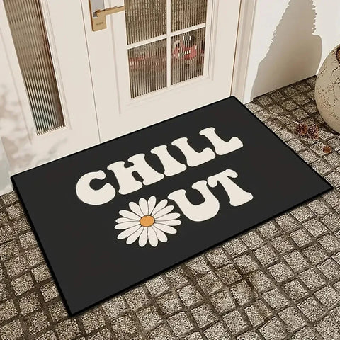 Navak Carpet Flower Print Home Floor Mat Non-slip Easy Clean Decoration Carpet Kitchen Area Rug Living Room House Washable Welcome Doormats