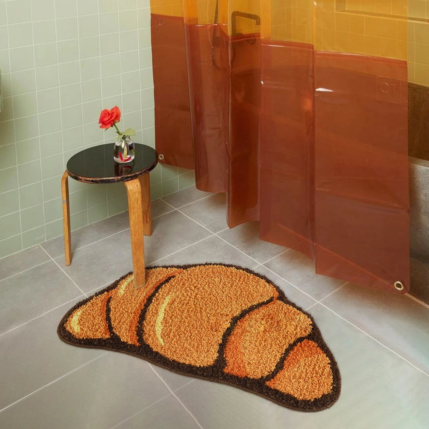 Navak Carpet LAKEA Croissant Shape Carpets for Living Bath Room Fluffy Bread Rug Home Warm Decoration Accessories Anti-Slip Floor Safety Mat