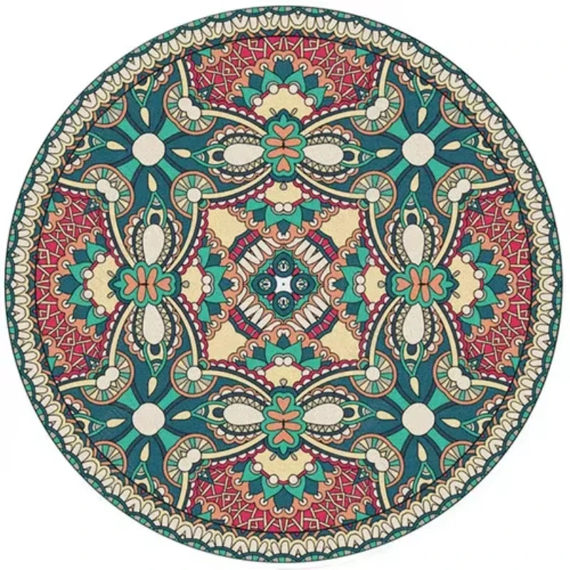 Navak Carpet Persian Style Living Room Carpet Bedroom Decoration Dressing Table Cloakroom Non-slip Floor Carpets Circular Area Rugs
