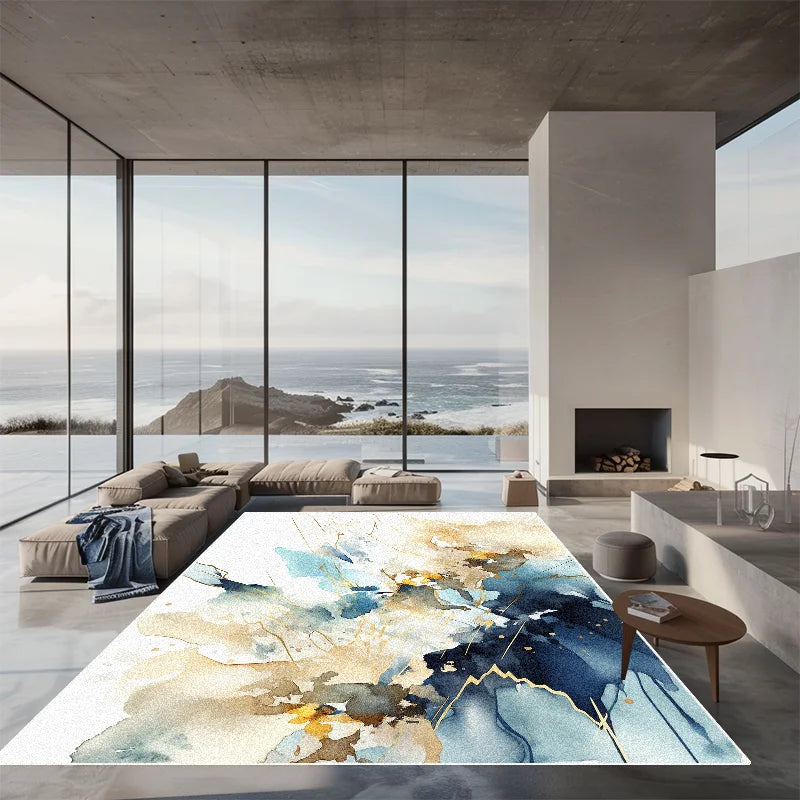Navak Carpet Nordic Luxury Ink Wash Carpet Living Room Bedroom Decoration Large Area RugsLounge Office Sofa Area Non-slip Floor Mats