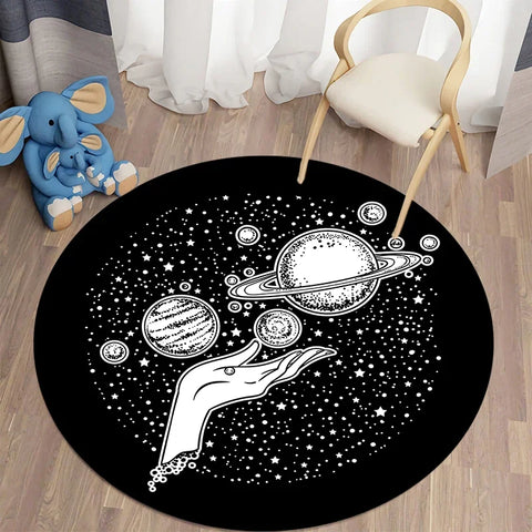 Navak Carpet Nordic style sun moon circular carpet living room bed bath children's  floor decoration non slip  mat
