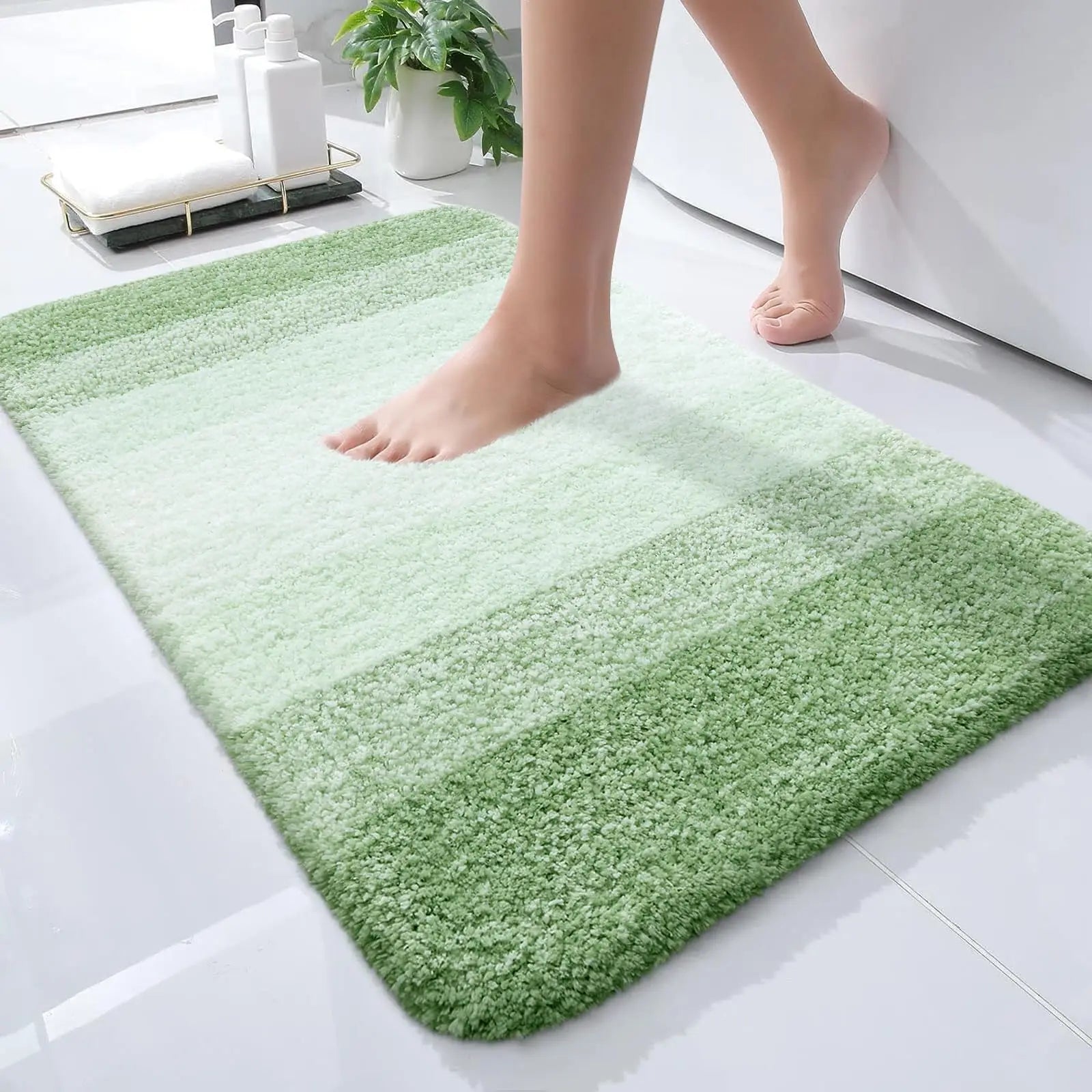Navak Carpet Kitinjoy Bathroom Rug Mat extra Soft Absorbent Microfiber Bath Mat Non-Slip Plush Shaggy Machine Wash Carpet Bathroom Floor Rugs