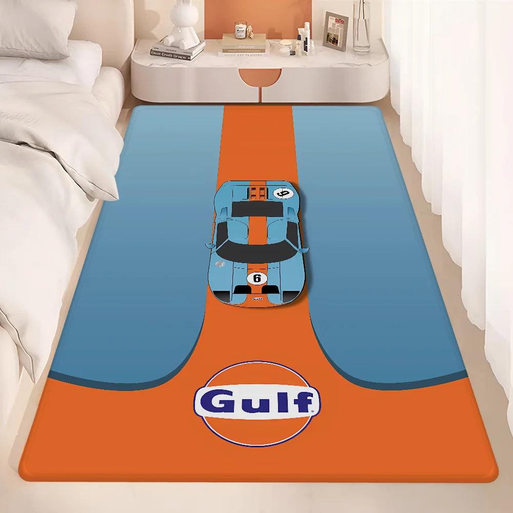 Navak Carpet G-Gulf Racing Car Room Mats er Anti-slip Modern Living Room Balcony Printed Welcome Rug