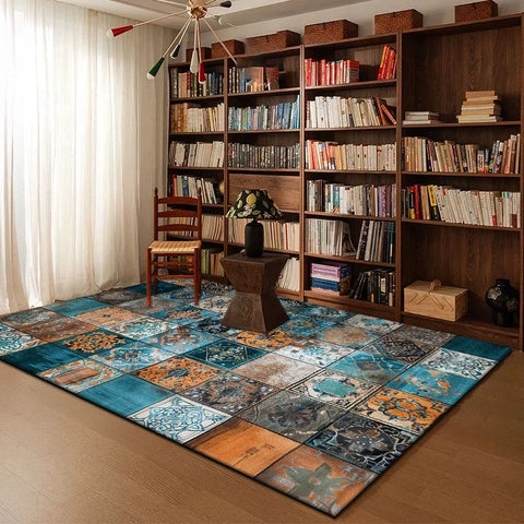 Navak Carpet Geometric Abstract Carpet for Living Room Decor Home Study Room Large Area Rugs Bedroom Bedside Washable Non-slip Soft Floor Mat