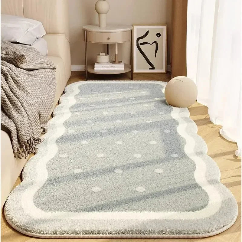Navak Carpet Exclusive Picks Simple Cream Wind Living Room Bedroom Soft Bedside Rug Home Non-slip Thickened Imitation Cashmere Carpet