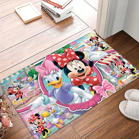 Navak Carpet Daily Picks Disney Mickey Mouse Welcome Mat Non-Slip Bedroom Kitchen Bath Entracne Rug Polyester Washable Carpet Home Decor
