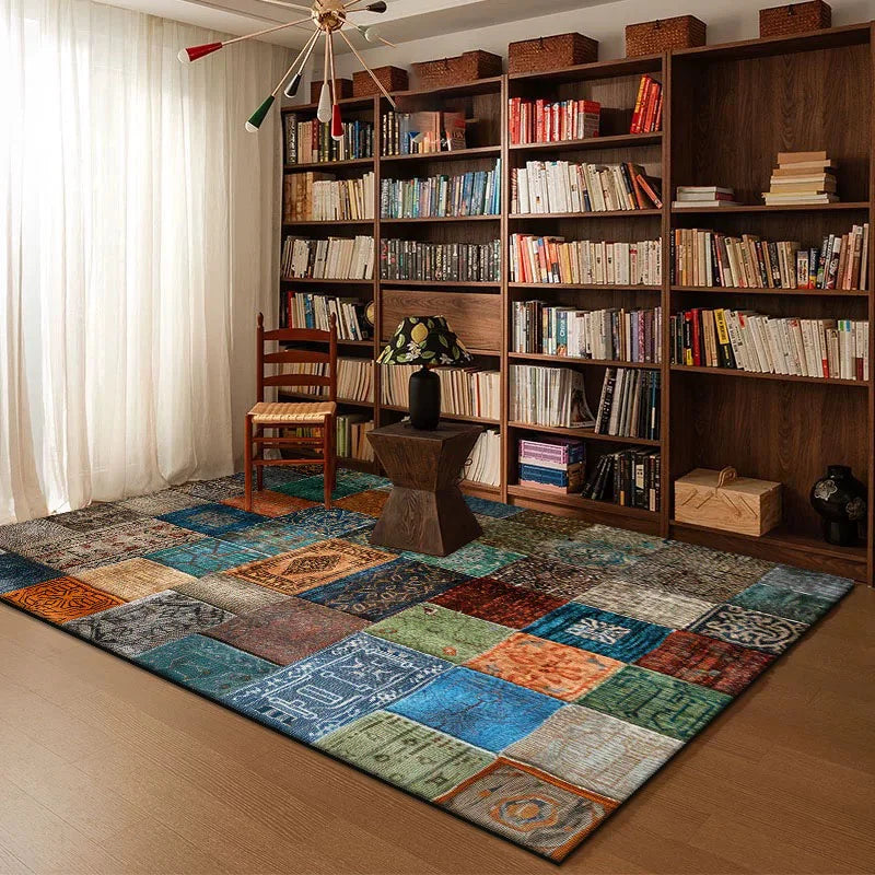 Navak Carpet Geometric Abstract Carpet for Living Room Decor Home Study Room Large Area Rugs Bedroom Bedside Washable Non-slip Soft Floor Mat