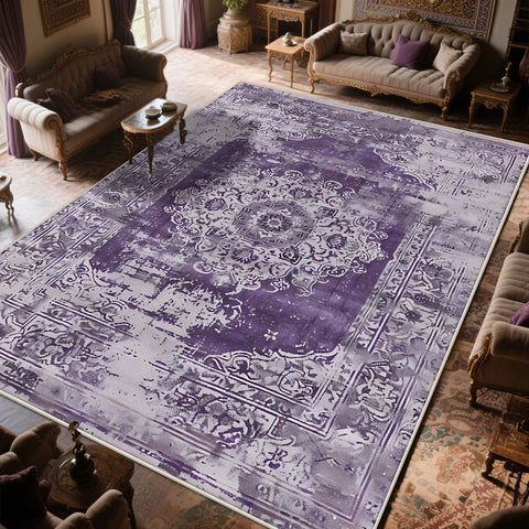 Navak Carpet Retro Old-fashioned Persian CARPET FOR LIVE ROOM Non-slip Decoration Bedroom Boho Classical Large Rug Washable Parlor Mat floor