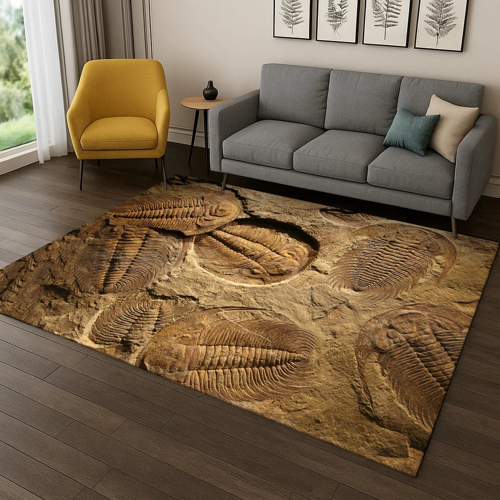 Navak Carpet Dinosaur Fossil Cartoon Carpet Rug for Bedroom Living Room Sofa Doormat Kitchen Home Decor,Kid Game Area Rug Non-slip Floor Mat
