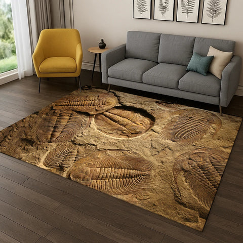 Navak Carpet Dinosaur Fossil Cartoon Carpet Rug for Bedroom Living Room Sofa Doormat Kitchen Home Decor,Kid Game Area Rug Non-slip Floor Mat