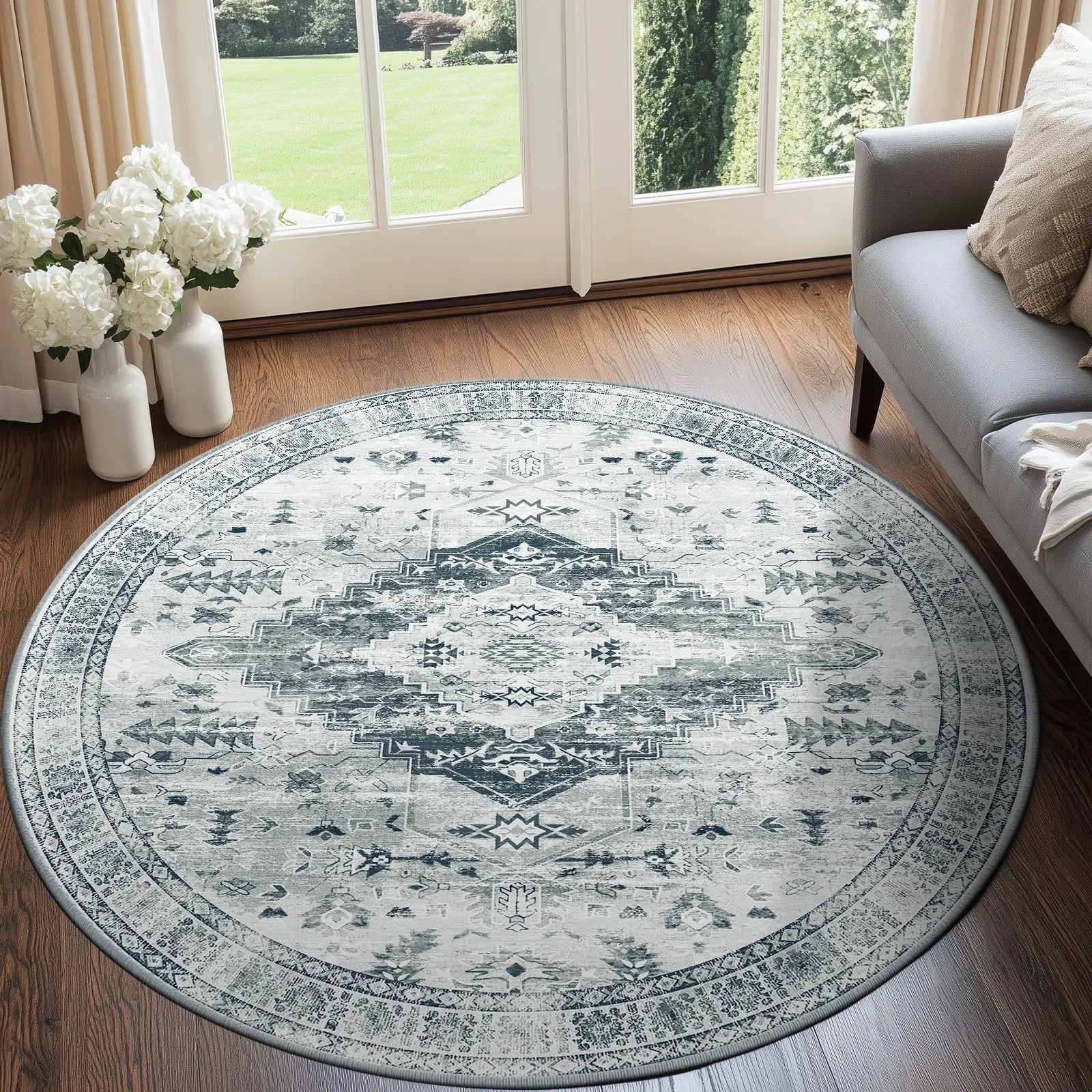Navak Carpet Area Rug for Living Room Washable Rugs No Pile Carpet for Entryway Bedroom Dinning Room Playroom Vintage Boho Carpet