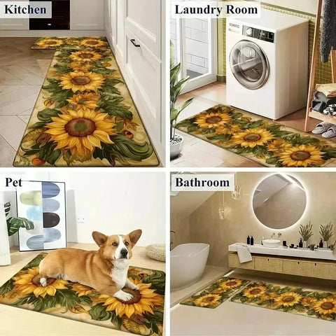 Navak Carpet 1PC Lemon Pattern Kitchen Rugs Non-Slip Door Mats Pop arts design Living room Rugs Bath Mat Carpet for Home Sink Laundry Decor