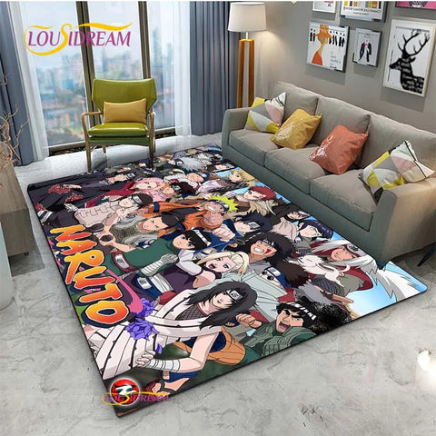 Navak Carpet Naruto Cartoon Anime Carpet for Living Room Bedroom Cute Rugs Kitchen Table Door Kids Un-slip Floor Mats Alfombra Birthday gift
