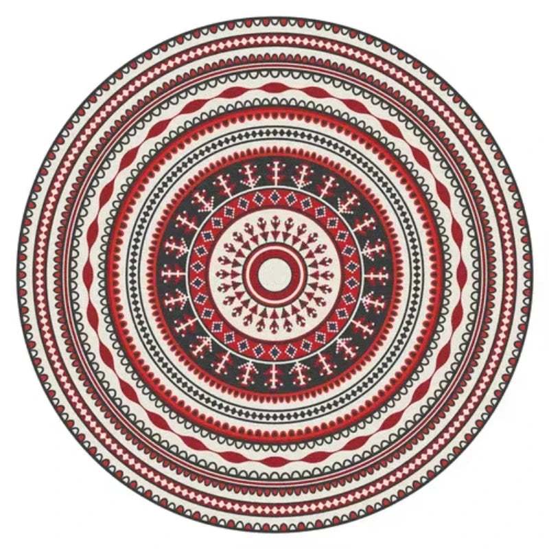 Navak Carpet Persian Style Living Room Carpet Bedroom Decoration Dressing Table Cloakroom Non-slip Floor Carpets Circular Area Rugs