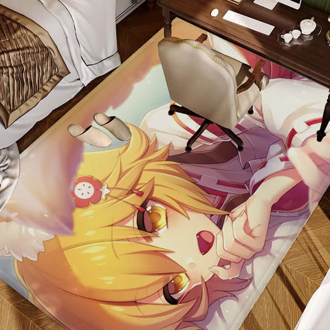 Navak Carpet The Helpful Fox Senko-san Floor Mat Non-Slip Laundry Room Mat Laundry Decor Balcony Child Living Room Bedside Mats