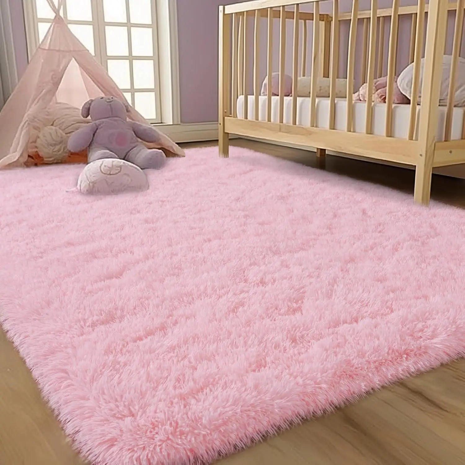 Navak Carpet Fluffy Rug Indoor Plush Soft Carpet for Living Room Anti-Skid Durable Area Rug for Girls Bedroom Kids Room Carpets