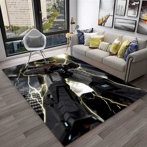 Navak Carpet 3D Cartoon UFO Robot Grendizer Anime Carpet Rug for Home Living Room Bedroom Sofa Doormat Decor,kids Area Rug Non-slip Floor Mat