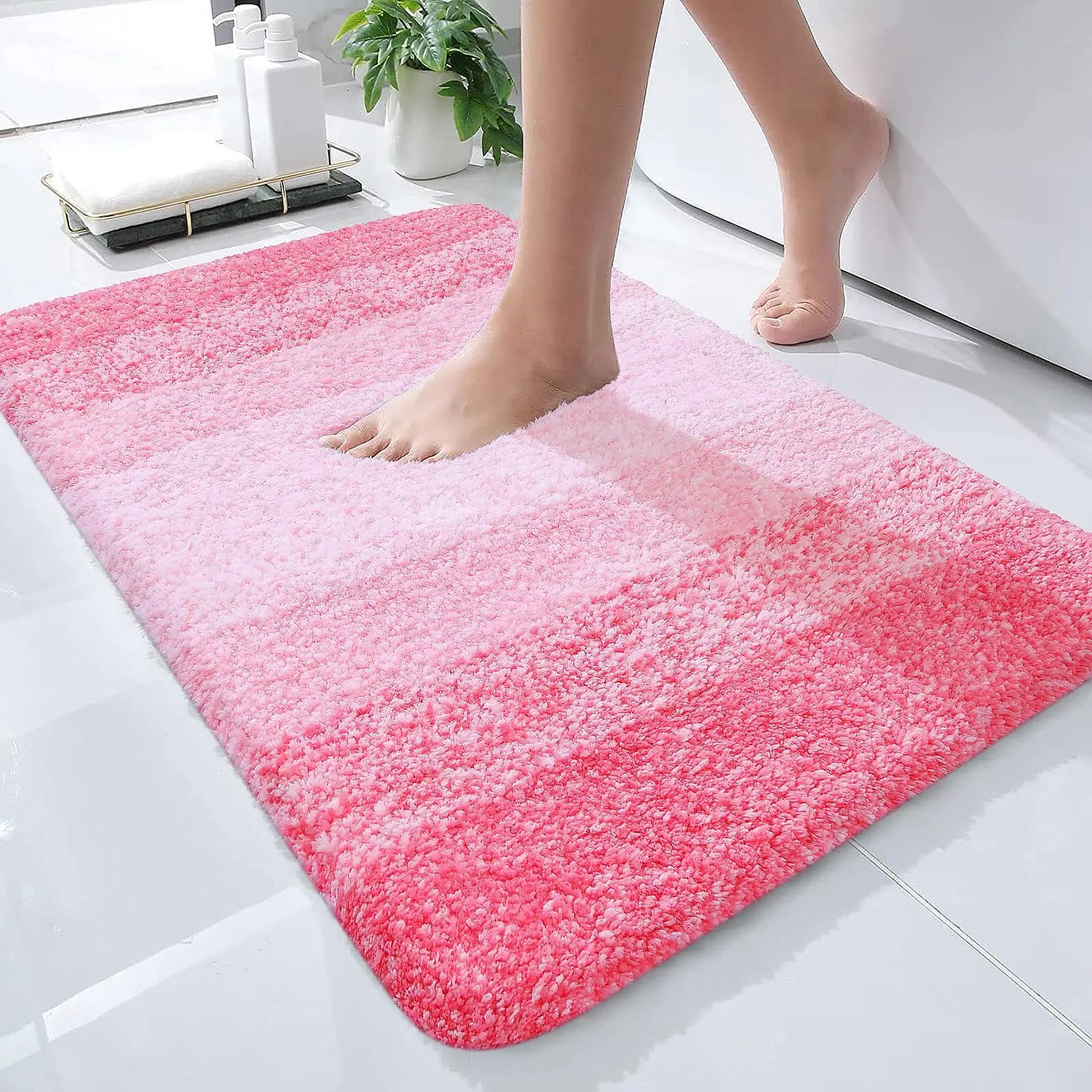 Navak Carpet Kitinjoy Bathroom Rug Mat extra Soft Absorbent Microfiber Bath Mat Non-Slip Plush Shaggy Machine Wash Carpet Bathroom Floor Rugs