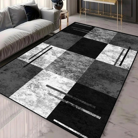 Navak Carpet Geometric Pattern 3D Area Rugs for Living Room and bedroom decor Washable Carpets with Non-slip Backing European Inspired Mats
