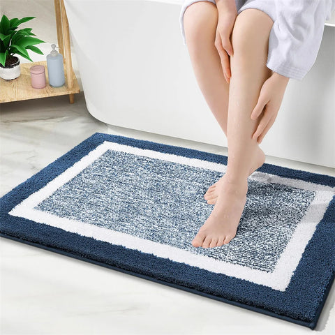 Navak Carpet Olanly Shaggy Bath Mat Microfiber Super Absorbent Bathroom Shower Rug Non-Slip Soft Shower Mats Floor Plush Carpet Foot Wash Mat