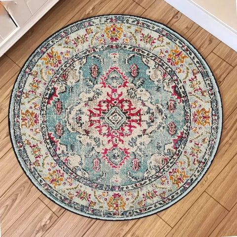 Navak Carpet Bohemia Luxury Classical Round Carpet Living Room Rug Simple Bedroom Toilet Washroom Rugs Comfortable Floor Mats Decoration