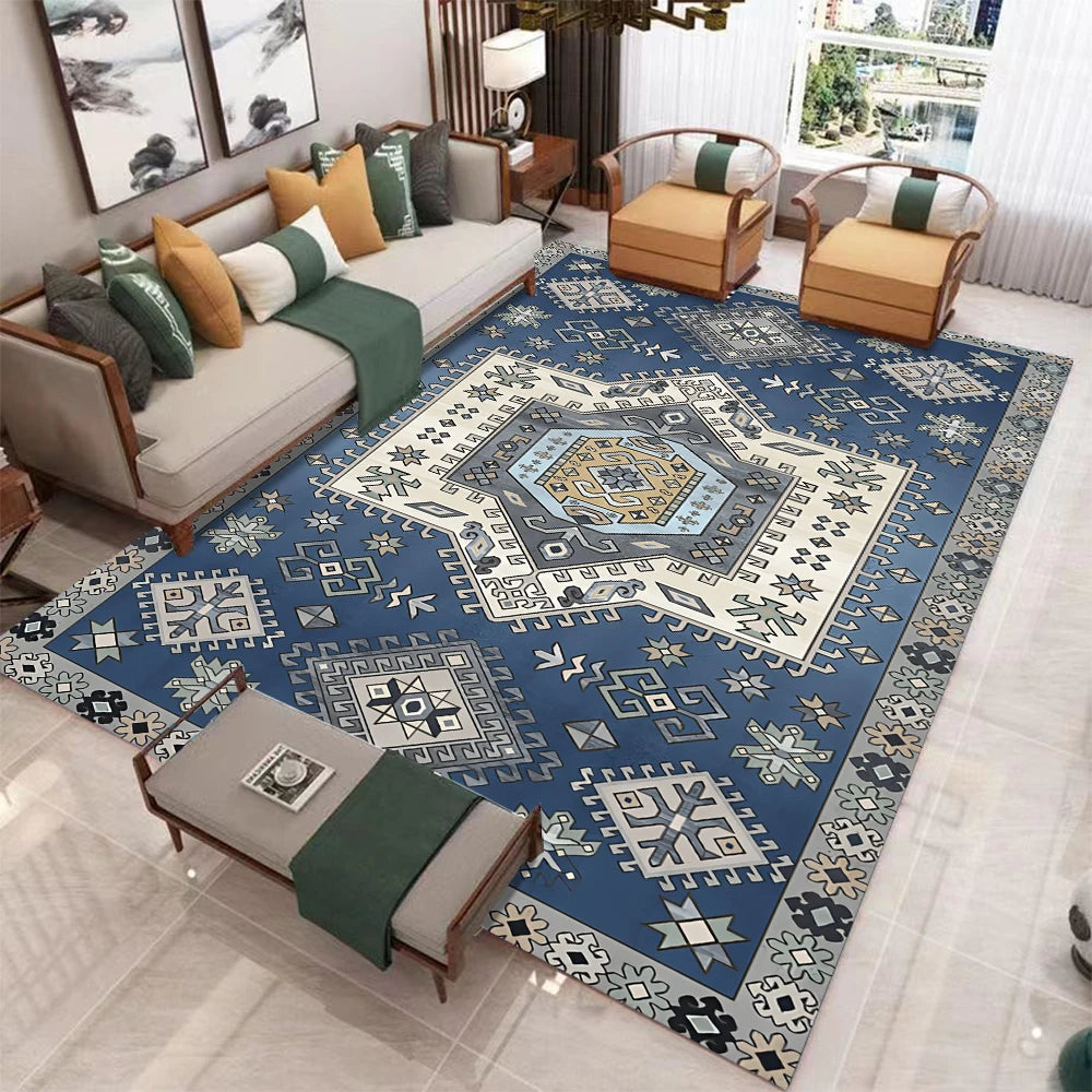 Navak Carpet Retro Nordic Boho Pattern Carpet Living Room Decor Sofa Rug Bedroom Bedside Soft Rug Kitchen Dining Table Floor Mat Doormat