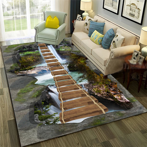 Navak Carpet 3D Illusion Vision Hallucination HD Carpet Rug for Home Living Room Bedroom Sofa Doormat Decor,Child Area Rug Non-slip Floor Mat