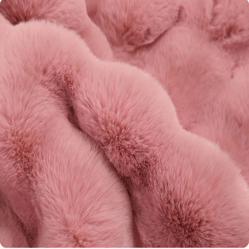 Navak Carpet 1Pc Bubble Plush Carpet For Home Decor Imitation Rabbit Hair Balcony Cushion Kids Living Room Faux Fur Rug Girl Bedroom Foot Mat