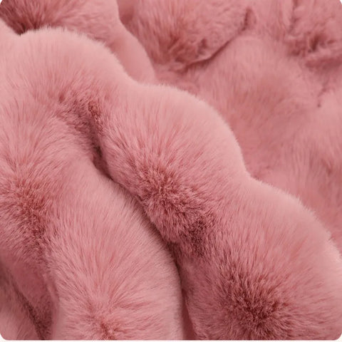Navak Carpet 1Pc Bubble Plush Carpet For Home Decor Imitation Rabbit Hair Balcony Cushion Kids Living Room Faux Fur Rug Girl Bedroom Foot Mat