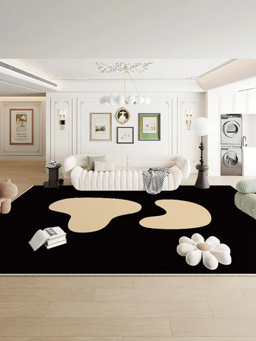 Navak Carpet Modern Luxury Bedroom Decor Bedside Carpet Large Area Black White Carpets for Living RoomPlush Rug HomeMat