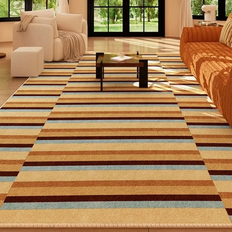 Navak Carpet American Retro Carpet Blue Brown Living Room High-grade Bedroom Bedside Floor Mat Cloakroom Sofa Simple Rug Alfombra Decorate