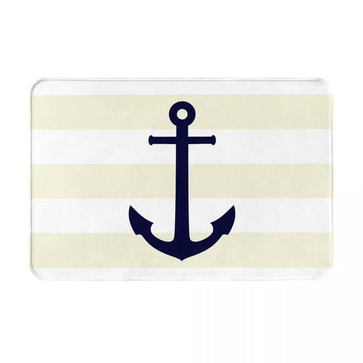 Navak Carpet Anchor Nautical White & Navy Anti-slip Doormat Floor Mat Cushion Carpet Rug for Kitchen Entrance Home Bathroom Living room Mats