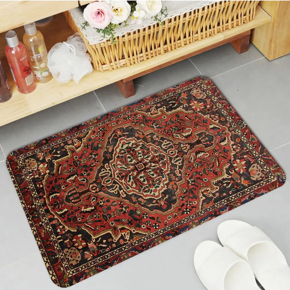 Navak Carpet Boho Persian Rug Pattern Kitchen Mat Non-Slip Laundry Room Mat Laundry Decor Balcony Child Living Room Modern Home Decor