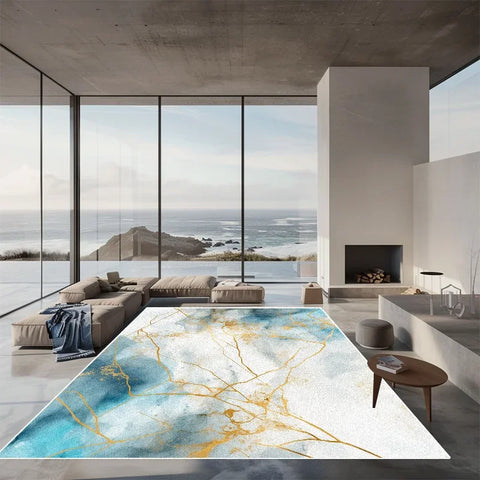 Navak Carpet Nordic Luxury Ink Wash Carpet Living Room Bedroom Decoration Large Area RugsLounge Office Sofa Area Non-slip Floor Mats