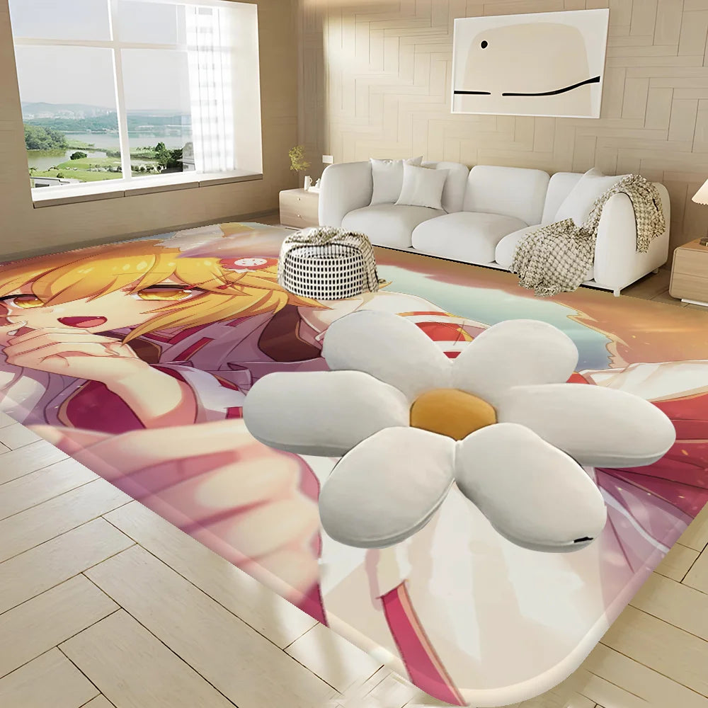Navak Carpet The Helpful Fox Senko-san Floor Mat Non-Slip Laundry Room Mat Laundry Decor Balcony Child Living Room Bedside Mats