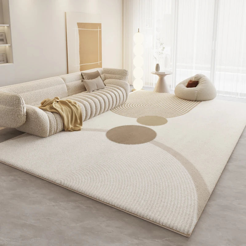 Navak Carpet Cream Style Living Room Carpet Light Luxury High End Coffee Table Rugs Non Slip Carpets Warm Color Bedroom Large Area Rug 러그