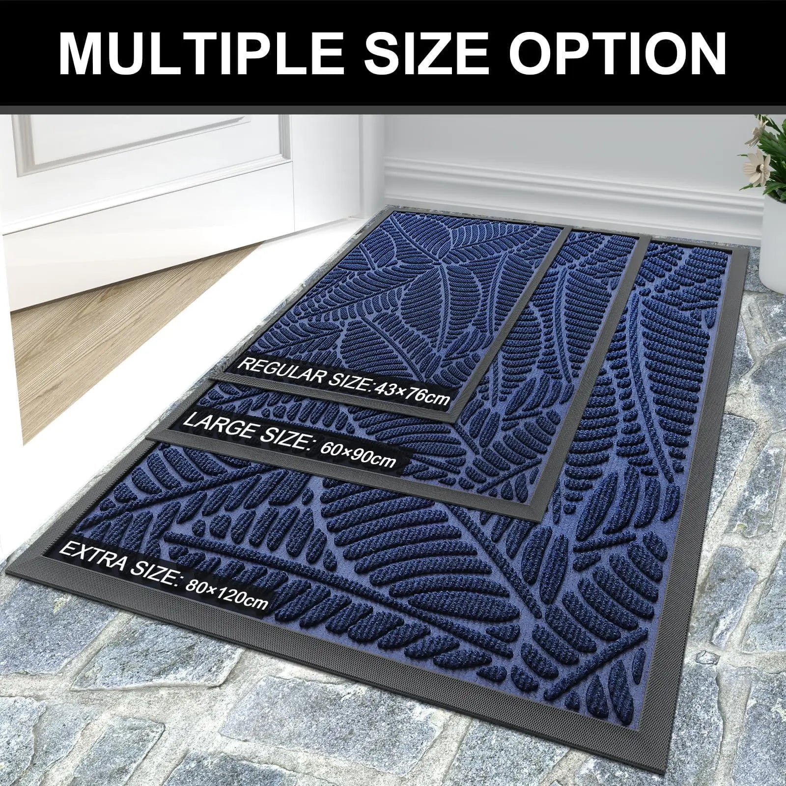 Navak Carpet Olanly Door Mats Indoor Outdoor Dirt Trapper Non-Slips Entrance Mat Washable Mats For Entryway Front Door Garden Door Mats Rugs