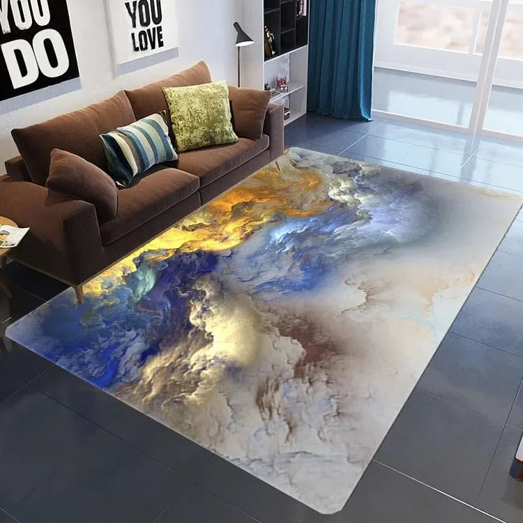Navak Carpet 3D Galaxy Space Star Carpet Home Bedroom Living Room Decorative Floor Mat Bathroom Room Non-Slip Carpet Door Mat