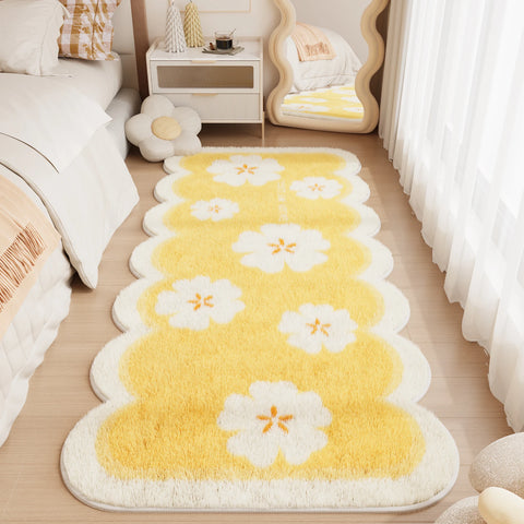 Navak Carpet Checkerboard Carpets for Living Room Cute Bedroom Decor Carpet Fluffy Soft Irregular Bedside Plush Rug Home Thickened Floor Mat