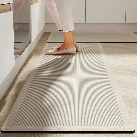 Navak Carpet Kitchen Floor Mat Absorbent Non-slip Carpet Diatom Mud Long Foot Mats Minimalist Style Home Decoration Rug for Bathroom 주방 카펫