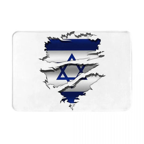Navak Carpet Israel Flag Anti-slip Doormat Floor Mat Sand Scraping Carpet Rug for Kitchen Entrance Home Bathroom Living room Footpad Mats