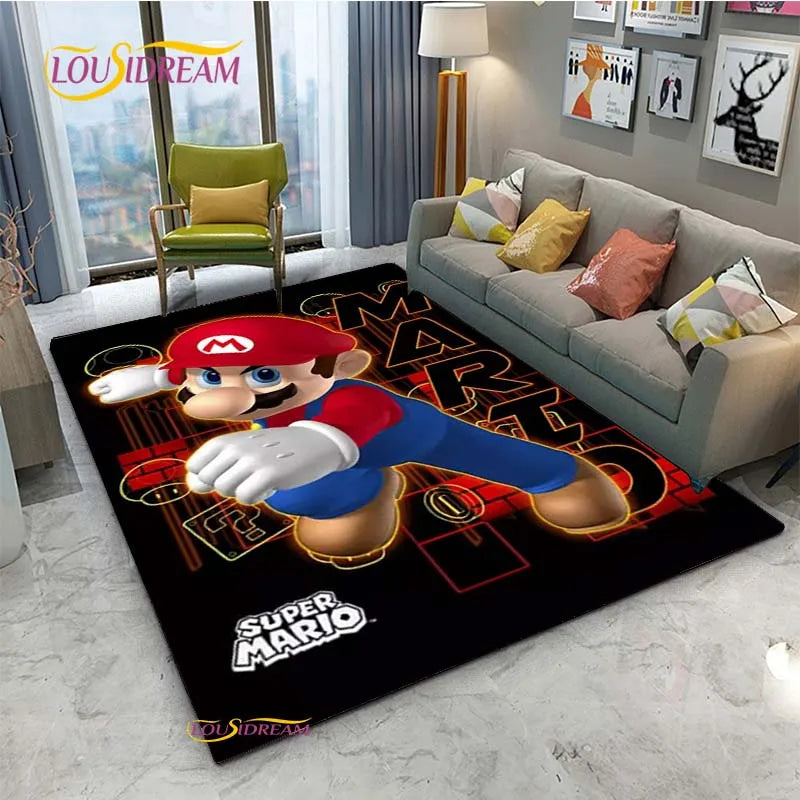 Navak Carpet Mario Cartoon Anime Carpet for Living Room Bedroom Cute Rugs Table Kitchen Door Kids Un-slip Floor Mats Alfombra Birthday gift
