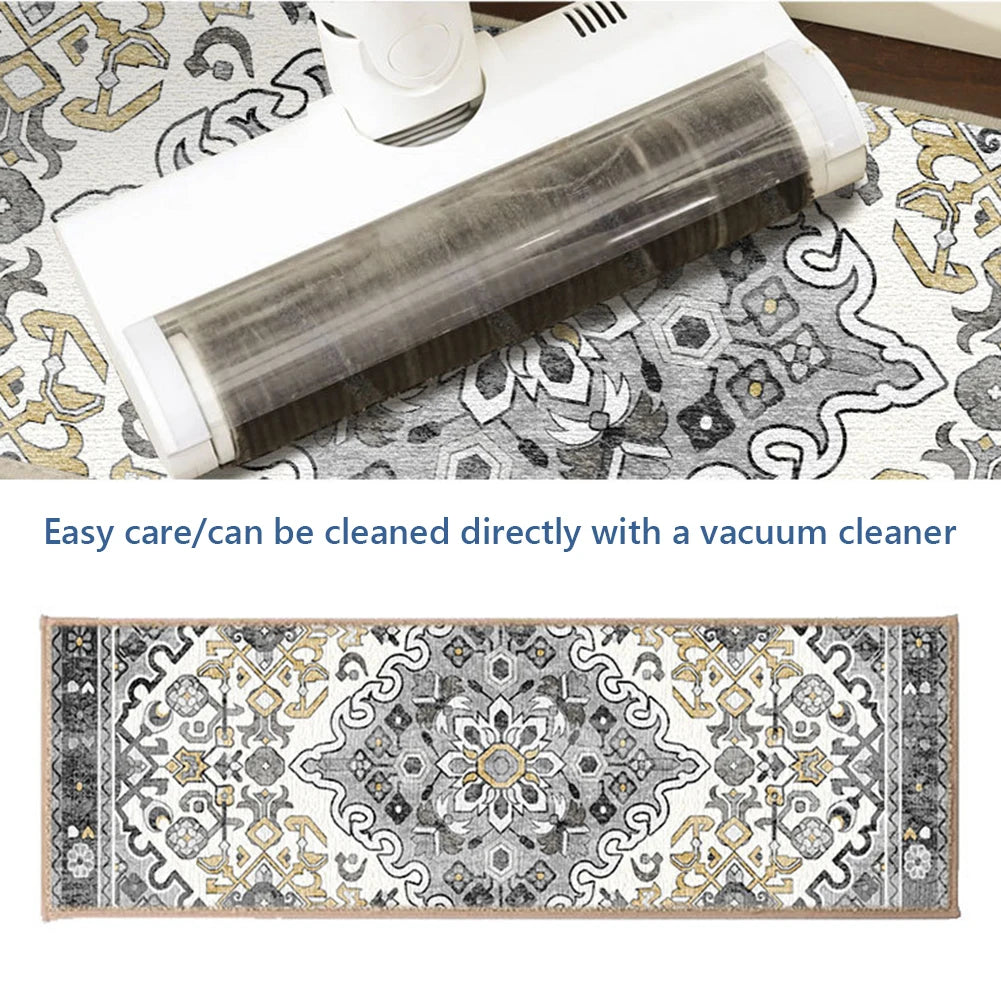 Navak Carpet 15PCS Carpet Stair Treads Set Reusable Non Slip Stairway Carpet Rugs Bohemian Indoor Skid Resistant Stair Tread for Wooden Steps