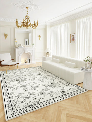 Navak Carpet French Style Bedroom Decor Plush Carpet Large Area Carpets for Living Room Home Fluffy Soft Floor Mat Thicken Washable Study Rug
