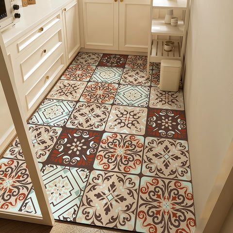 Navak Carpet Kitchen Rug Long Carpet Waterproof Pvc Floor Mat Non-slip Leather Home Decor Anti-fatigue Foot Mats Alfombra Cocina שטיח למטבח